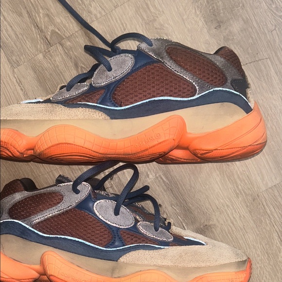 Yeezy Sneakers - Blue, Brown, and Orange - Picture 11 of 12